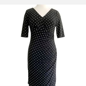 Lauren, Ralph Lauren black with white stars 1/2 sleeve size 16